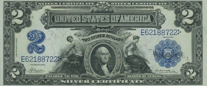 1899 Two Dollar Silver Certificate