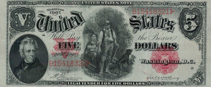 1907 5 Dollar Bill