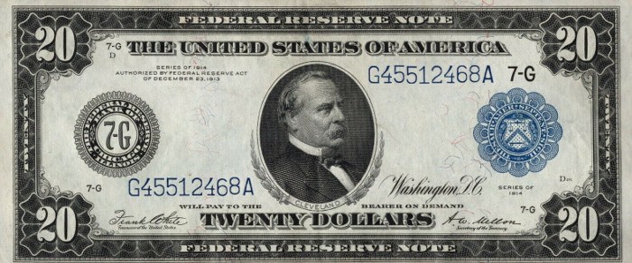 1914 20 Dollar Bill