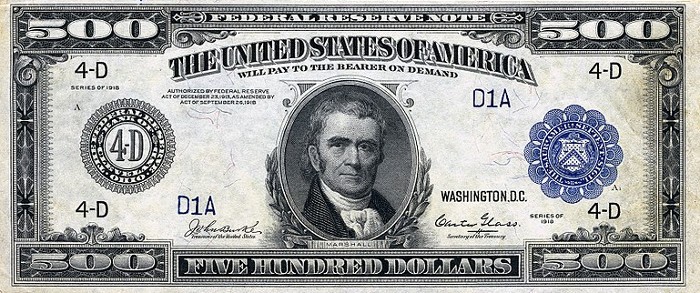 1918 500 Dollar Bill