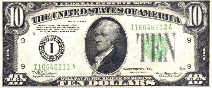 1934 10 Dollar Bill