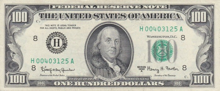 1963 100 Dollar Bill