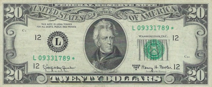 1963 20 Dollar Bill