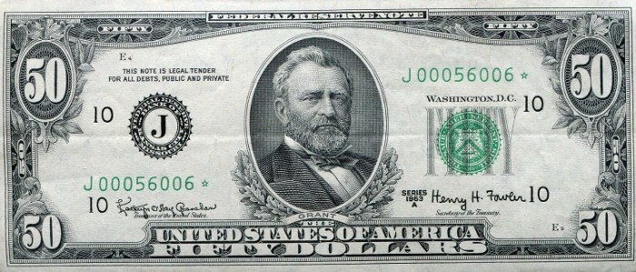 1963 50 Dollar Bill