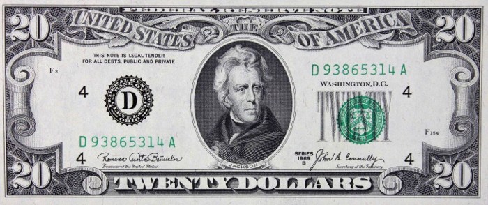 1969 20 Dollar Bill