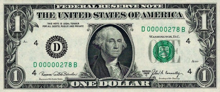 1969 One Dollar Bill