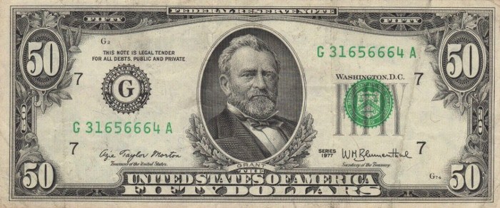 1977 50 Dollar Bill