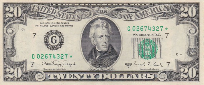 1988 20 Dollar Bill