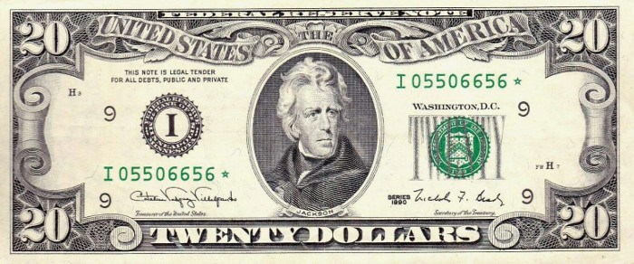 1990 20 Dollar Bill