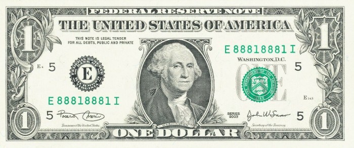 2003 One Dollar Bill