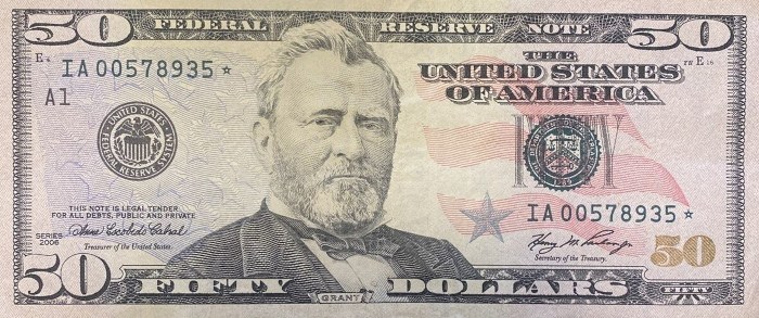 2006 50 Dollar Bill