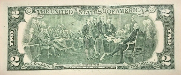 2009 2 Dollar Bill Reverse