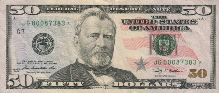 2009 50 Dollar Bill