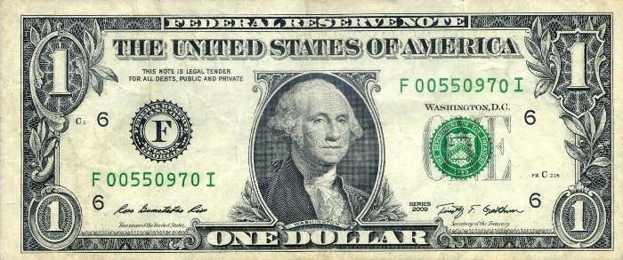 2009 One Dollar Bill