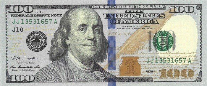 2009 Series 100 Dollar Bill