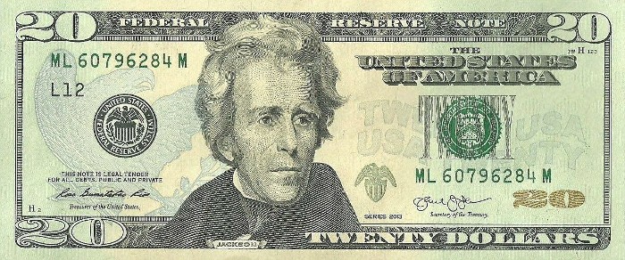 2013 20 Dollar Bill