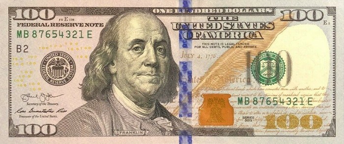 2013 Series 100 Dollar Bill