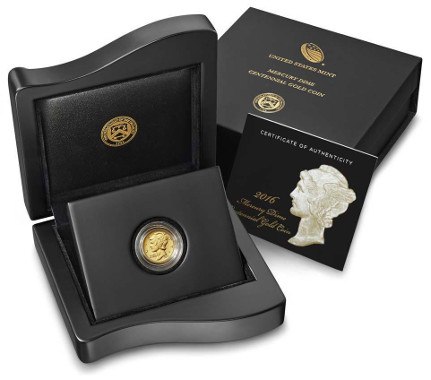 2016 Mercury Gold Dime Box