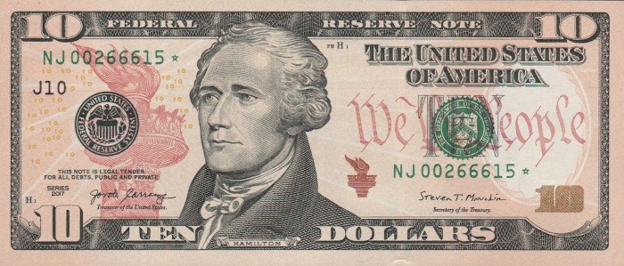 2017 10 Dollar Bill