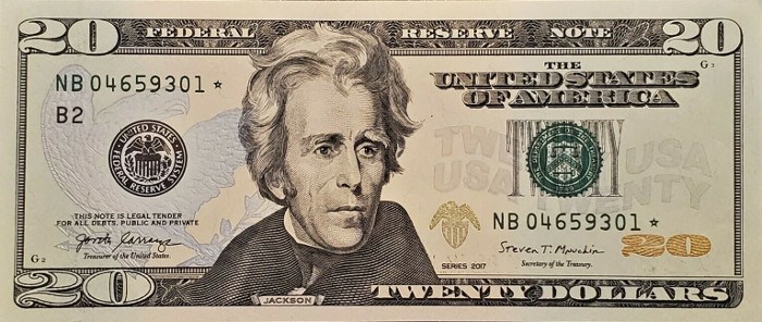 2017 20 Dollar Bill