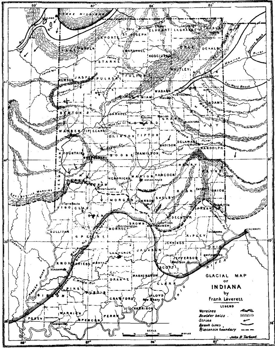 Glacial Map of Indiana