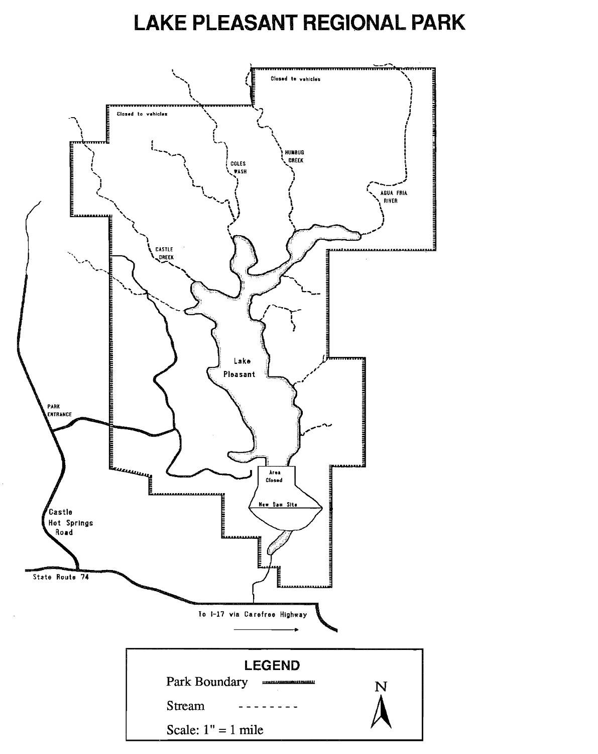 Lake Pleasant Regional Park Map