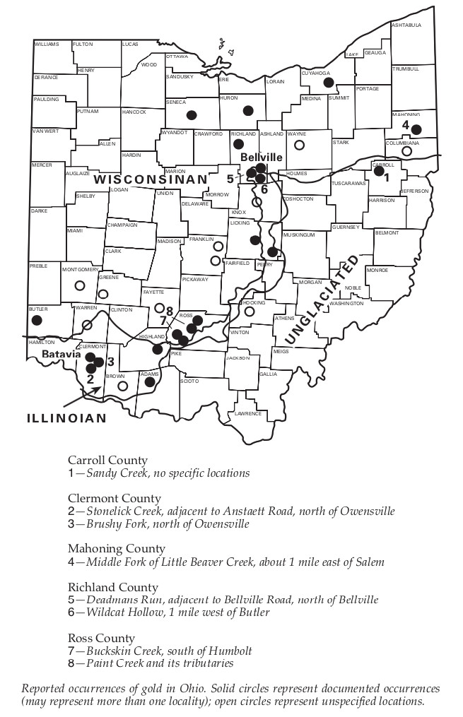 Ohio Gold Map