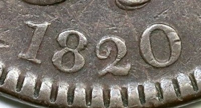 1820 Large Cent Small Date