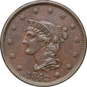 1842 Large Cent