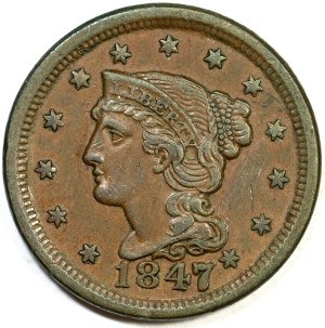 1847 Large Cent