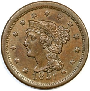 1851 Large Cent