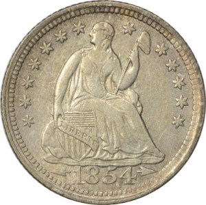 1854 Half Dime