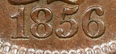 1856 Large Cent Slanting 5