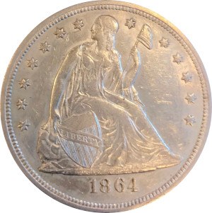 1864 Silver Dollar