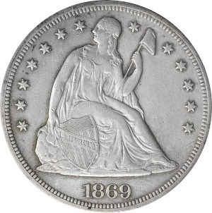 1869 Silver Dollar