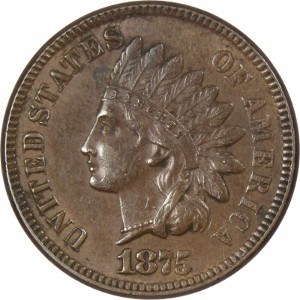 1875 Indian Head Penny