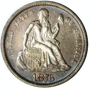 1876 Dime