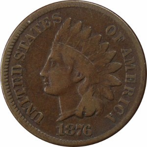 1876 Indian Head Penny