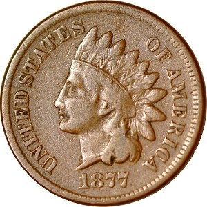 1877 Indian Head Penny