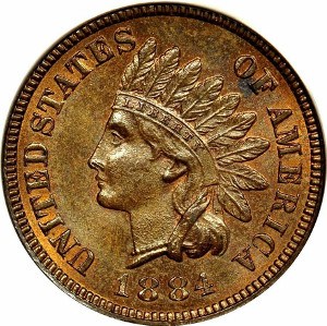 1884 Indian Head Penny