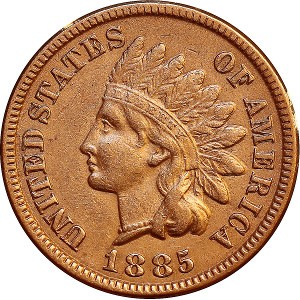 I85 Indian Head penny 1885