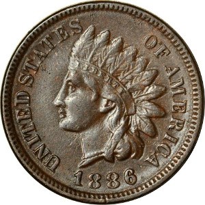 1886 Indian Head Penny