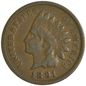 1891 Indian Head Penny