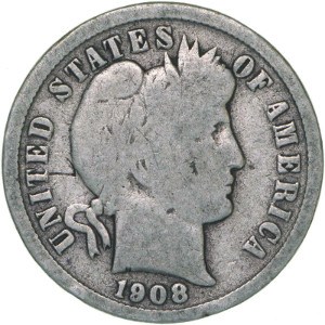 1908 Dime