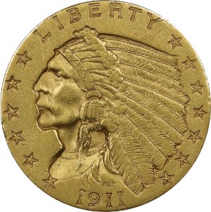 1911 Indian Head Quarter Eagle