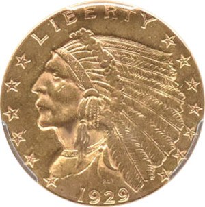 1929 Indian Head Quarter Eagle