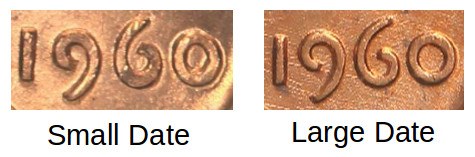 1960 Penny Small Date vs Large Date