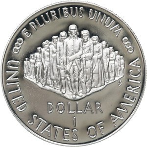 1987 Constitution Silver Dollar Reverse