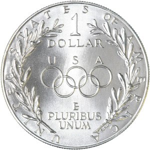 1988 Olympic Silver Dollar Reverse