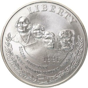 1991 Mount Rushmore Silver Dollar